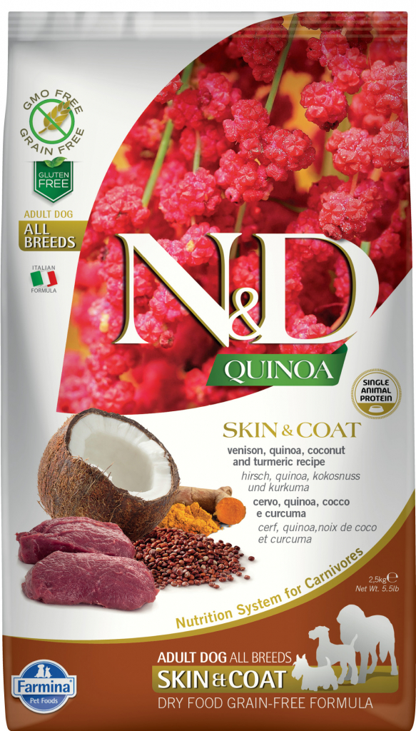 Farmina N&D Dog GF Quinoa Skin&Coat Venison 7kg