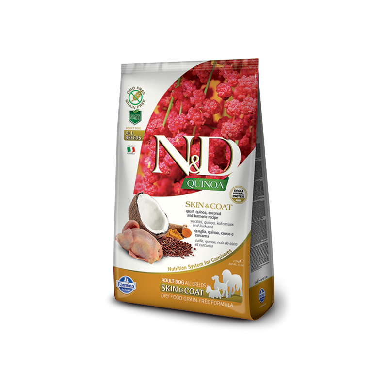 N&D Dog GF Quinoa Skin&Coat Quail 7kg