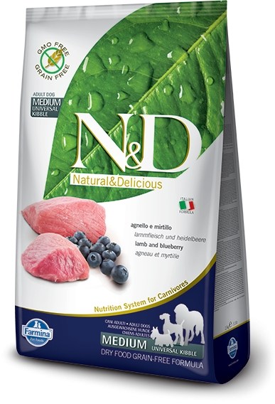 N&D Dog Prime Adult Medium&Maxi Lamb&Blueberry 12kg