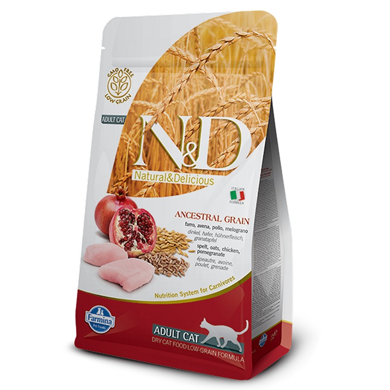 N&D Cat LG Adult Chicken,Spelt,Oats&Pomegranate 5kg