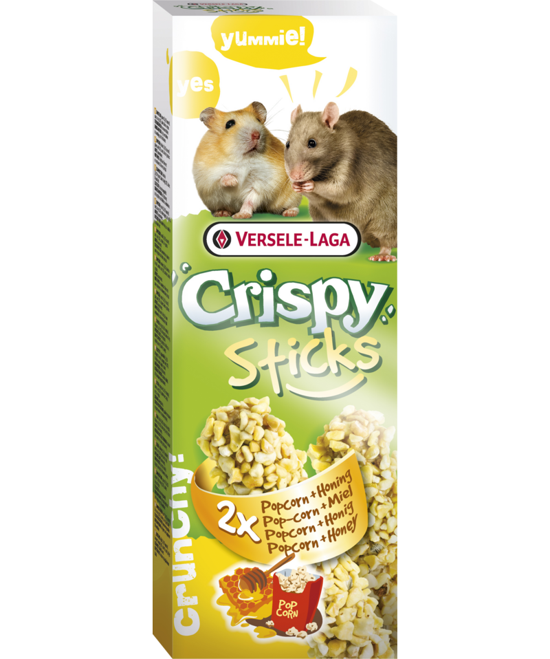 Versele-Laga Crispy Sticks Hamsters-Rats Popcorn & Honey 110g