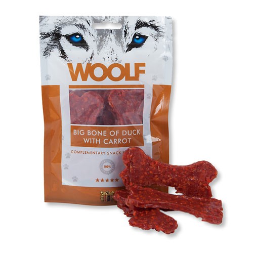 Woolf Dog Duck Bone Big & Carrot 100g