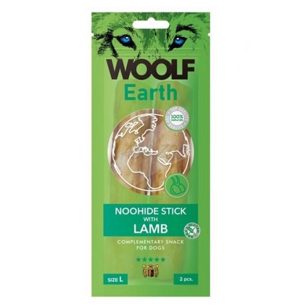 Woolf Dog Earth Noohide L Sticks with Lamb 85g 