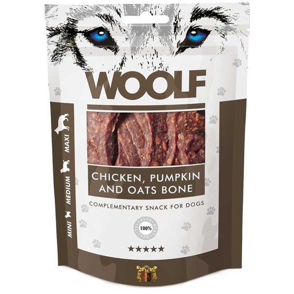 Woolf Dog Chicken & Pumpkin & Oats Bone 100g
