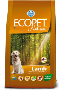 Ecopet Natural Dog Lamb Medim 12+2kg