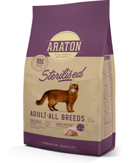 Araton Cat Adult Sterilised 15kg