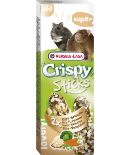 Versele-Laga Crispy Sticks Hamsters-Rats Rice & Vegetables 110g