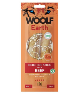 Woolf Dog Earth Noohide L Sticks with Beef 85g 