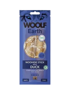 Woolf Dog Earth Noohide L Sticks with Duck 85g 