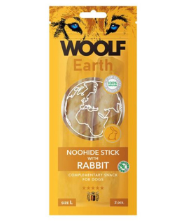 Woolf Dog Earth Noohide L Sticks with Rabbit 85g 