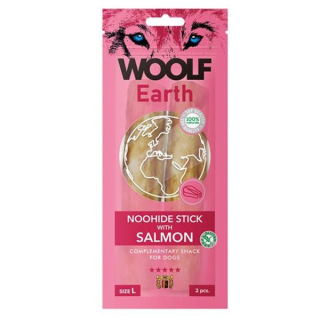 Woolf Dog Earth Noohide L Sticks with Salmon 85g 
